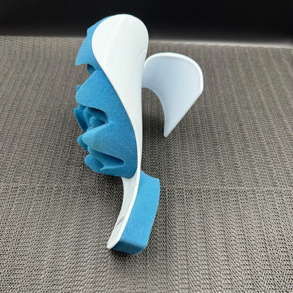 Rearand Neck and Shoulder Relaxer Cervical Traction Device Blue White Orthopedic